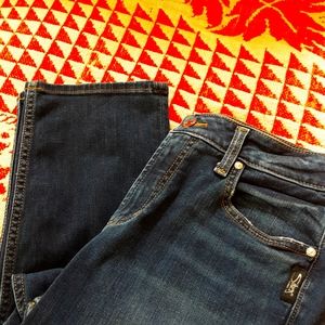 Silver High Rise Straight Leg Avery Jeans